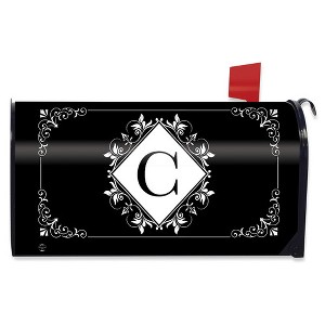 Briarwood Lane Mailbox Cover  - Standard Size - Black and White Monogram C Mailbox Cover - 1 of 2