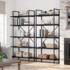 Bookshelf, 5 Tier Shelf Bookcase, Tall Bookshelf with Storage, Industrial Display Shelves with Open Metal Frame for Bedroom, Living Room, Home Office - 2 of 4