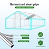 XBRIGH Large Metal Chicken Coop Walk-in Poultry Cage Chicken Run Pen Duck House with Waterproof and Anti-Ultraviolet for Outdoor Farm Use Spire Roof - 3 of 4