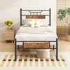 VECELO Metal Platform Bed with Wood Headboard and Footboard - 4 of 4