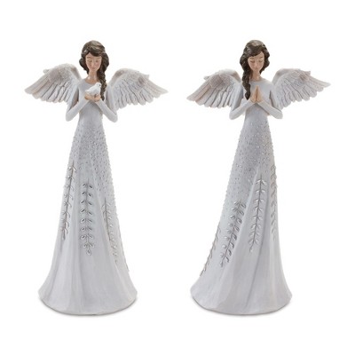 Melrose Floral Angel Figurine (Set of 2)