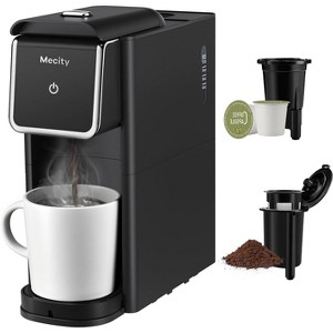 Mecity Mini Coffee Maker - Single Serve, K-Cup/Ground Coffee/Tea, 6-12oz, Auto Shut-Off - 1 of 3