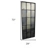 HomeRoots 72" Black Metal Framed Full Length Antiqued Glass Hanging Mirror - 3 of 4