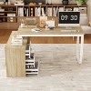 FUFU&GAGA Adjustable L Shaped Study Table Storage Drawers - 2 of 4