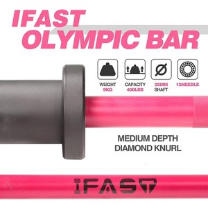Vynxaria 4Ft Olympic Barbell - Solid Chrome Weight Bar for Home Gym, 400Lbs Capacity - 1 of 4