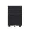 Runesay Mobile Filing Cabinet 3-Drawer with Lock, Legal/Letter Sized Office Storage Filing Cabinet - 3 of 4