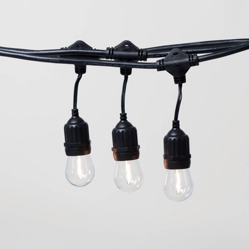 Aurio 48' Suspended Style E26 Patio Light Set With Black Wire : Target