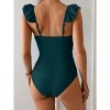 Eomenie Women's One Piece Swimsuit Tummy Control Bathing Suit Ruffle Cutout Slimming Swimwear - 2 of 3