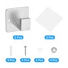 Unique Bargains Stainless Steel Waterproof Square Hooks and Hangers 2.17" - 3 of 4
