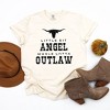 Simply Sage Market Women's Little Bit Angel Horns Short Sleeve Garment Dyed Tee - 2 of 2