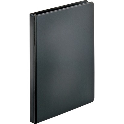 Business Source Round Ring Binder w/ Pockets 1/2" Black 28526