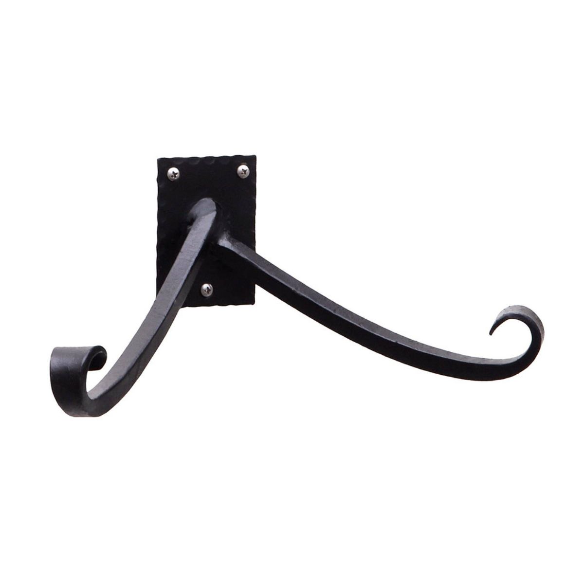 ACHLA Designs Iron Lodge Y Bracket and Multiple Hooks Black 11.75"x5.5"