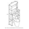 Furinno 3-Tier Over-The-Toilet Space Saver Rack Bathroom Shelf with 5 Shelves,Espresso/Black - 3 of 4