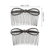 Unique Bargains Women's Wide Semicircle Hair Comb Insertion Tool Black 1 Pc - 2 of 3