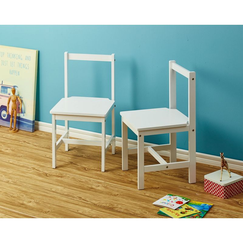 PJ Wood Kids Chair with Top Rail Back Support and Tight Furniture Fixings for Reading, Arts and Crafts, Eating and Other Activities (Set of 2), 5 of 7