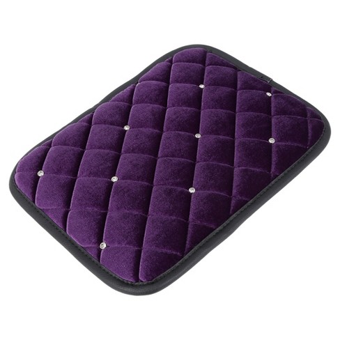 Unique Bargains Car Center Console Cover Plush Fabric Bling Arm Rest Cushion  Pad With Rhinestone Universal 12.2x9.06 Purple 1 Pc : Target