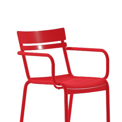 Nash Red Steel Indoor-Outdoor Stackable Dining Chairs, Set of 2
