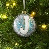 Christmas Monogram Plastic Tinsel Ball J - Wondershop™ - 2 of 3