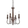 Elegant Lighting Flynx 4 lights pendant in weathered oak - 3 of 4