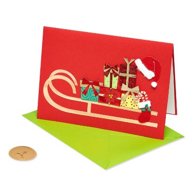 Christmas Card Sleigh with Presents - PAPYRUS