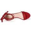 Allegra K Women's Kitten Heel Open Top Lace-Up Sandals - 4 of 4