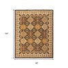 Gold Tan And Black Geometric Hand Tufted Area Rug - 3 of 4
