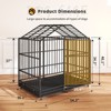 XBRIGH 54/48/42/38 Inch Heavy Duty Indestructible Dog Crate Steel Escape Proof,Indoor Double Door High Cage,Kennel with Wheels,Removable Tray - 4 of 4