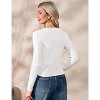 Women's Long Sleeve V-Neck Button Down Cardigan Knit Shrugs Sweater - 4 of 4