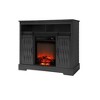 Alilang 58.03 Inch Electric Fireplace TV Stand with Sliding Barn Doors and Built-In Storage Shelves - Dark Gray - 4 of 4
