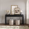 NicBex 60" Farmhouse Console Table with Double Board Suspension Design, Entryway Table with Wood Legs, TV Stand for Living Room, Entryway, Black - 3 of 4