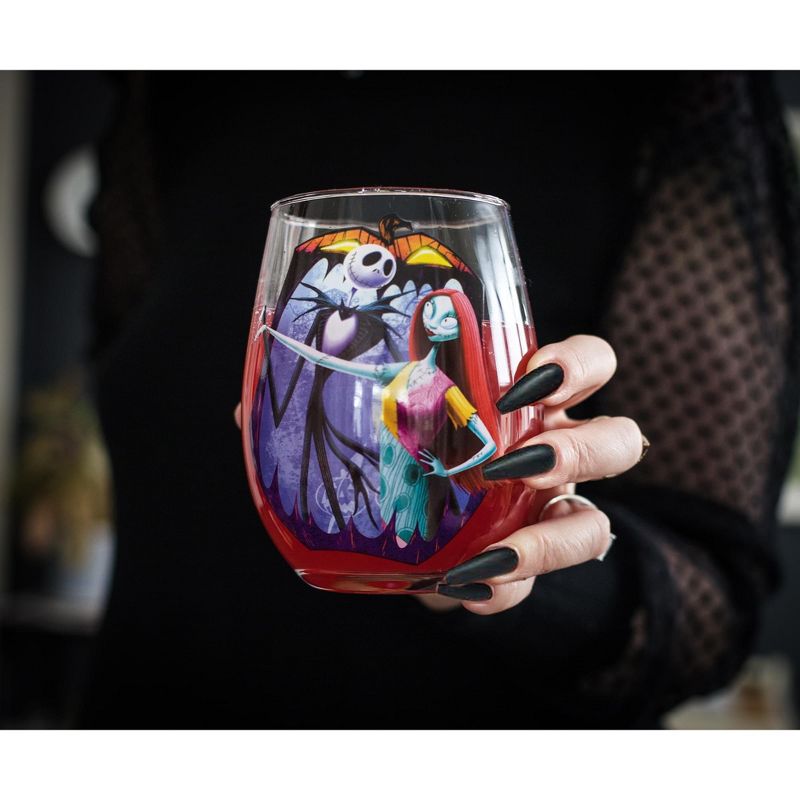 Silver Buffalo The Nightmare Before Christmas "Meant To Be" Stemless Glass | Holds 20 Ounces, 4 of 7