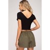 Women's Faux Suede Twill Skort - SHE + SKY - 3 of 3
