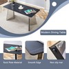 NicBex 5 PCS/7 PCS Dining Table Set,Marble-Patterned Slabs Tabletop with Stainless Steel Butterfly Legs,4/6 PU Chairs for Kitchen/Apartment - 4 of 4