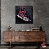 Notoriart Black and Red Hanging Sneaker Wall Art Framed - 2 of 4