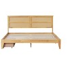 Luxystar King Size Bed with Rattan Headboard, 2 Storage Drawers, Enhanced Support Slats and Feet - 3 of 4