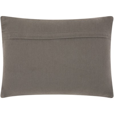 Gray Cotton-Wool Blend Textured Shag Throw Pillow Set