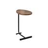 HomeRoots Set of Two Brown and Black Wood and Metal Oval End Tables - 4 of 4