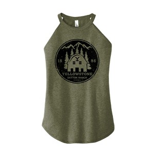 Women's - Yellowstone - Dutton Ranch Badge Graphic High Neck Tank - 1 of 3