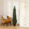 DR.Planzen Faux Cypress Topiary Trees for Outdoors, Fake Cypress Trees for Home Decor Office Living Room Porch Patio Perfect Housewarming Gift - 4 of 4