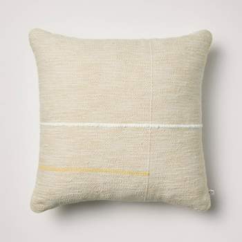 
18"x18" Asymmetrical Stripe Indoor/Outdoor Square Throw Pillow - Hearth & Hand™ with Magnolia