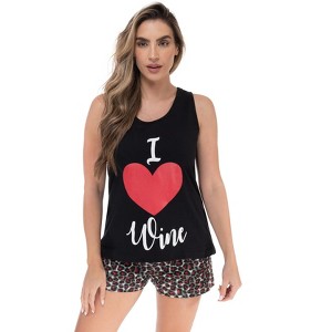 Just Love Womens Tank & Short Cute Pajama Set - Ribbed PJ Sets Sleepwear Loungewear - 1 of 3