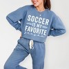 Simply Sage Market Soccer Is My Favorite Season Lightweight Garment Dyed Sweatshirt - 2 of 4