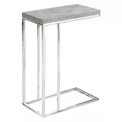 C Shape Metal Accent Table Gray - EveryRoom