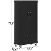 72" Metal Storage Cabinet with Wheels, Locking Doors &2 Drawers,Heavy Duty Rolling Garage Organizer for Home/Office/Workshop - 2 of 4
