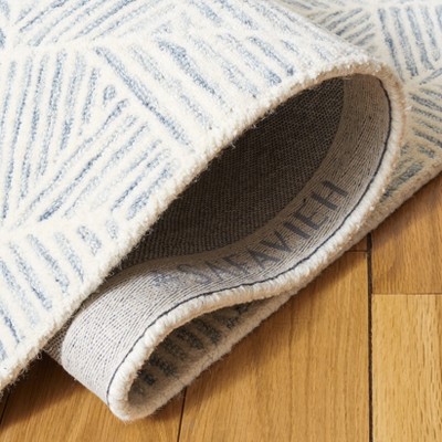 Gray 27" Handmade Wool Tufted Abstract Rug