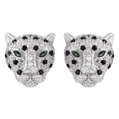 アクセサリー chigo Leopard Diamond Earring silver925 Alilang Gold Plated Leopard Cheetah Panther Head Animal Zircon 925