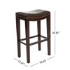 DSVIMOY Counter and Bar Stool Set of 2 Studded Design for Kitchen or Home Bar Use, Brown, 28.1"*19.15"*7.75" - 3 of 4