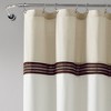 Lush Décor Terra Embroidery Shower Curtain Neutral/Off White Single 72X72 - 2 of 4
