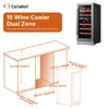 Ca'Lefort 15 inch Dual Zone Wine Cooler with Panel Ready Door - 2 of 4