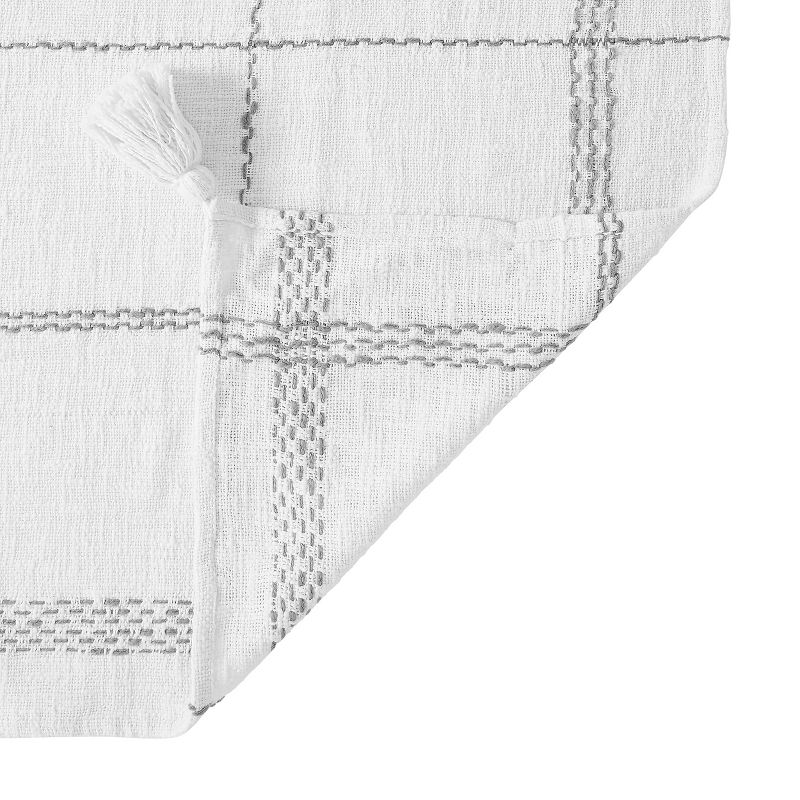Kate Aurora Berkshire Cotton Plaid Fringed Accent Throw Blanket - 50 in. W x 60 in. L, 3 of 4